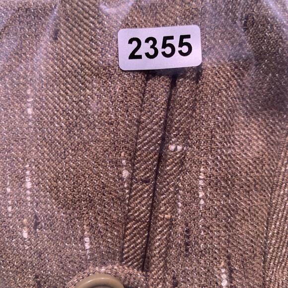 Stoosh Women Y2K Low Rise Dress Pants Sz 3 Tan Confetti Wide Flare Cuffed Office - Picture 12 of 12